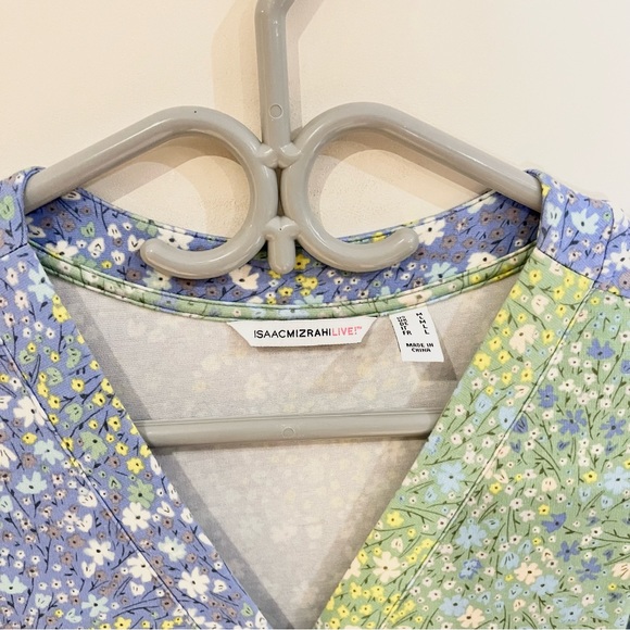 Isaac Mizrahi live blue and Green Flowers dress - Picture 2 of 8